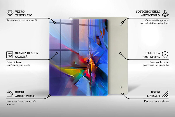 Glass worktop saver Painted abstraction