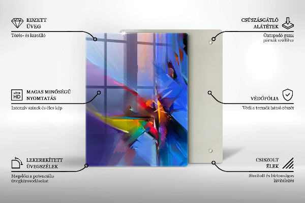 Glass worktop saver Painted abstraction