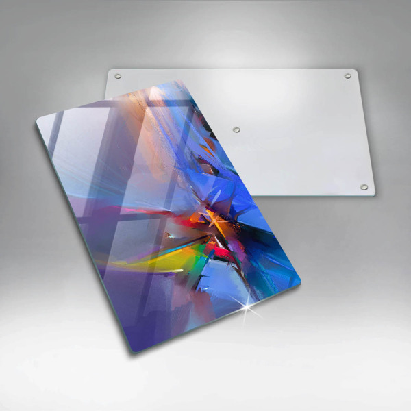 Glass worktop saver Painted abstraction