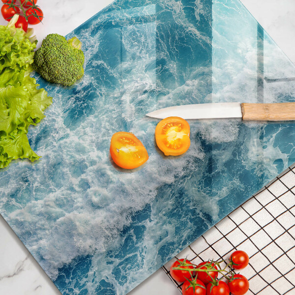 Glass worktop saver Water sea waves
