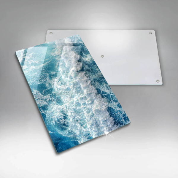 Glass worktop saver Water sea waves