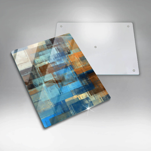 Worktop heat protector Painted background