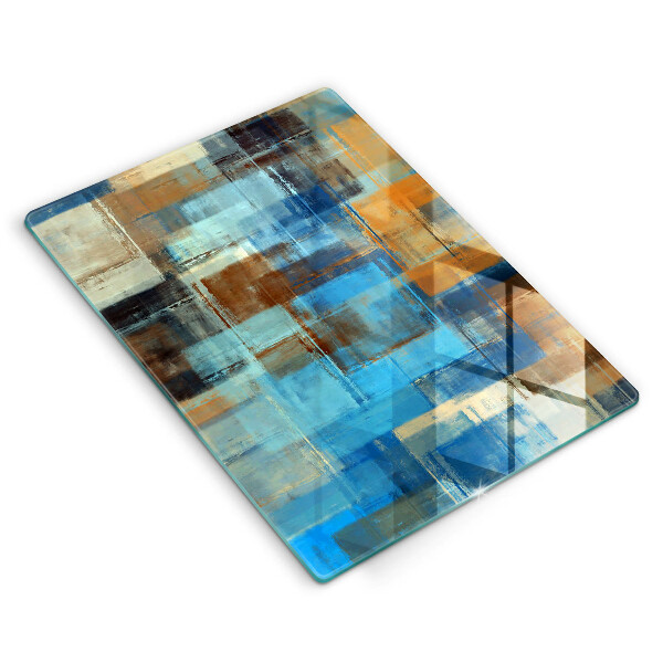 Worktop heat protector Painted background