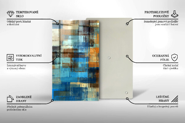 Worktop heat protector Painted background