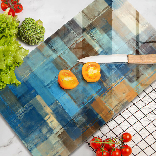 Worktop heat protector Painted background