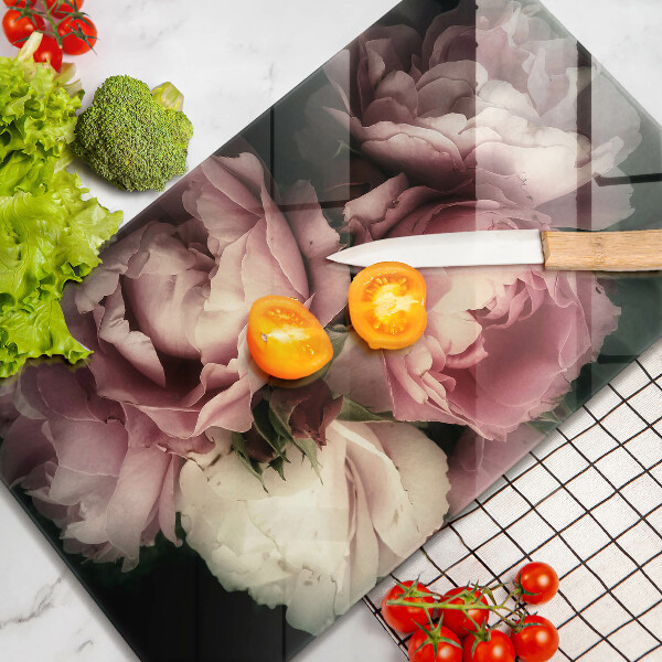 Worktop heat protector Peony flowers