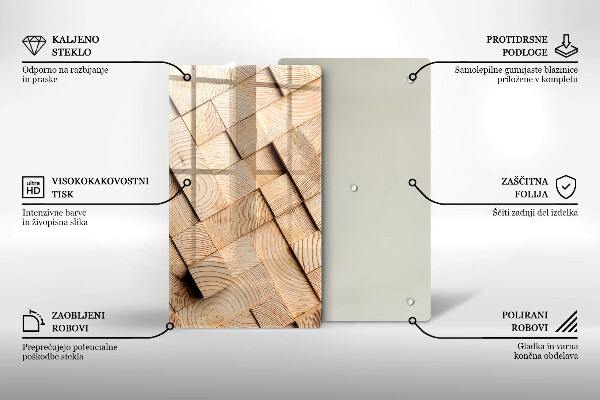 Worktop heat protector Wooden squares