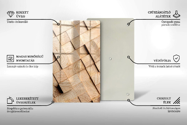 Worktop heat protector Wooden squares