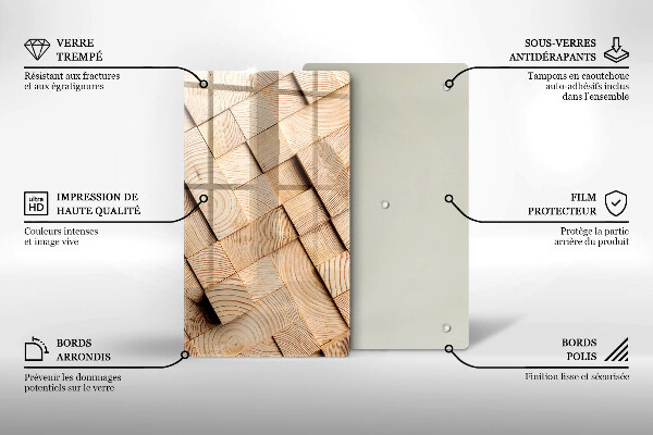 Worktop heat protector Wooden squares