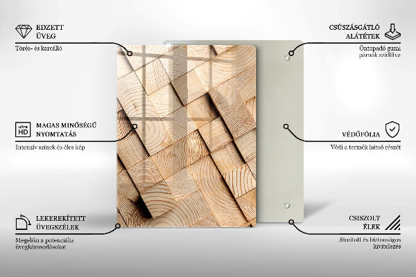 Worktop heat protector Wooden squares
