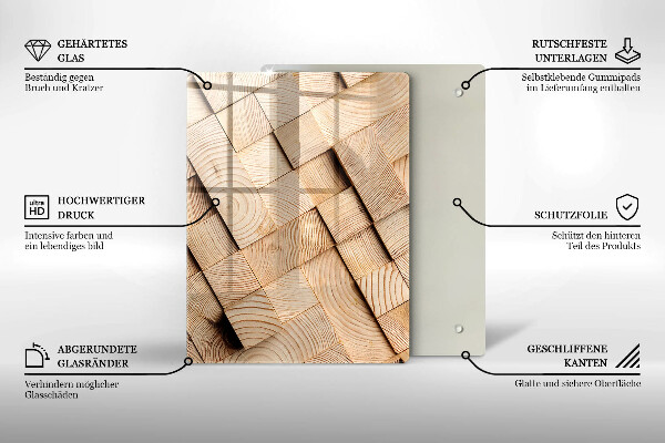 Worktop heat protector Wooden squares
