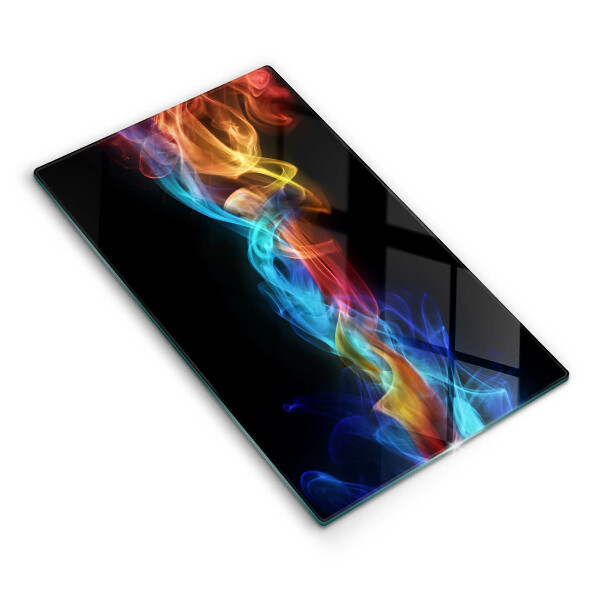 Glass worktop saver Colorful smoke