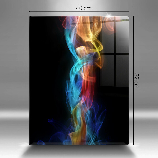 Glass worktop saver Colorful smoke