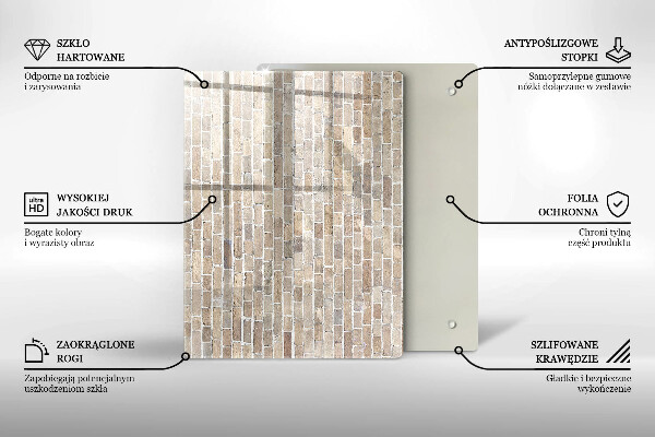 Glass worktop saver Wall bright bricks