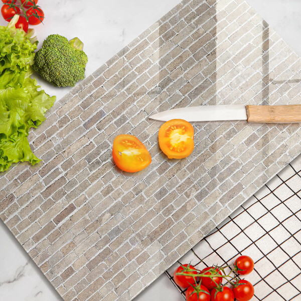 Glass worktop saver Wall bright bricks