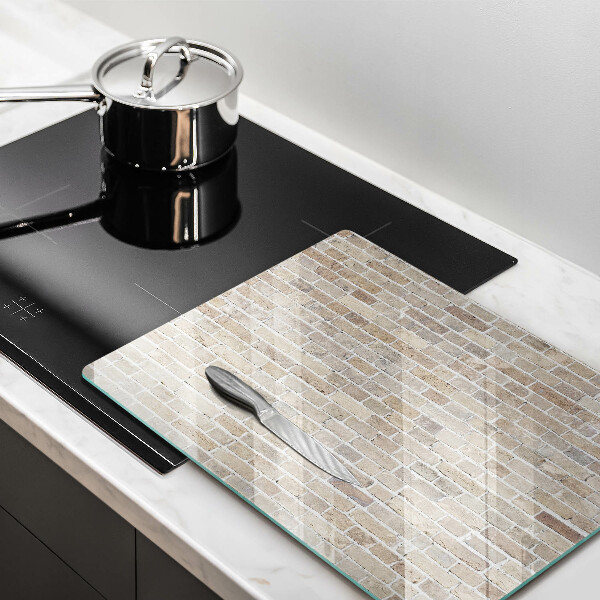 Glass worktop saver Wall bright bricks