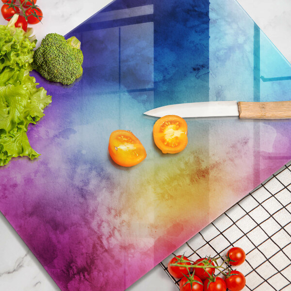 Glass worktop saver Rainbow watercolor spots