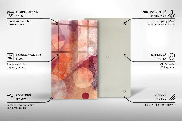 Glass worktop saver Abstract art