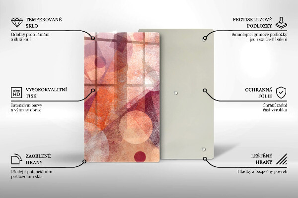 Glass worktop saver Abstract art