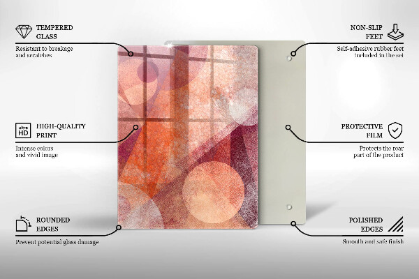 Glass worktop saver Abstract art