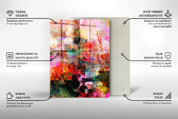 Glass worktop saver Paint abstraction