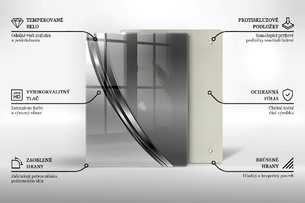 Glass worktop saver Metal abstraction