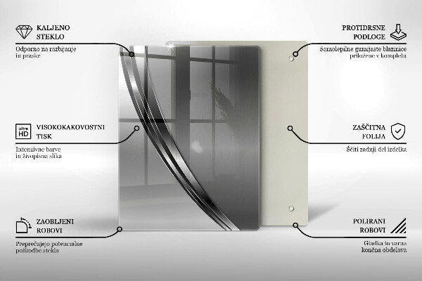 Glass worktop saver Metal abstraction