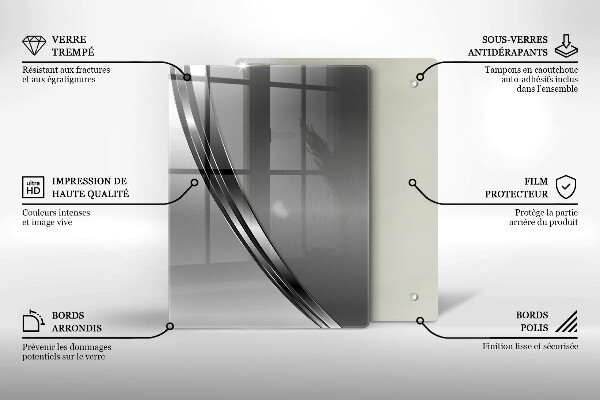 Glass worktop saver Metal abstraction