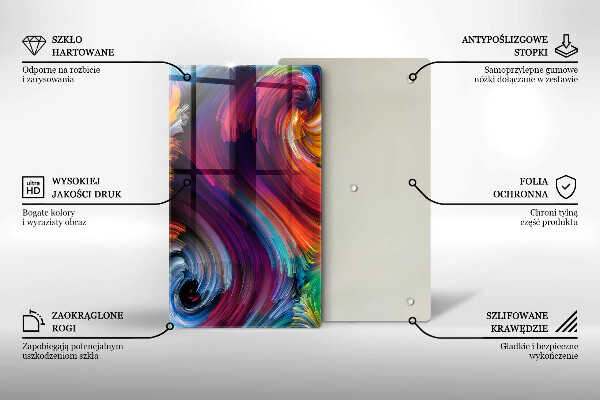 Glass worktop saver Colorful highlights