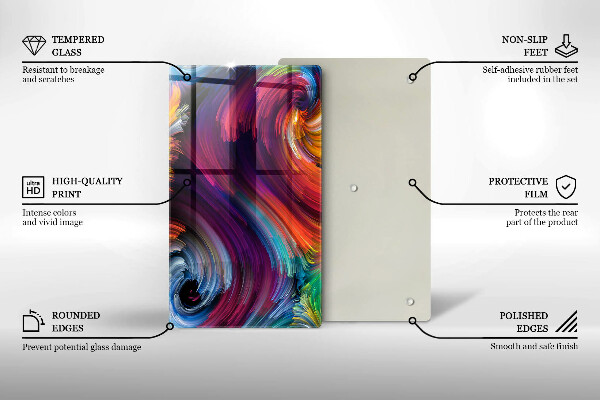 Glass worktop saver Colorful highlights