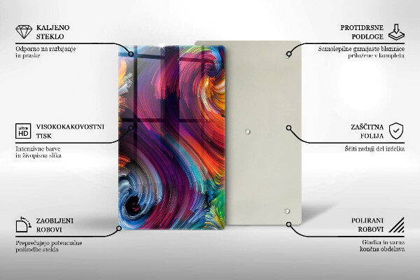 Glass worktop saver Colorful highlights