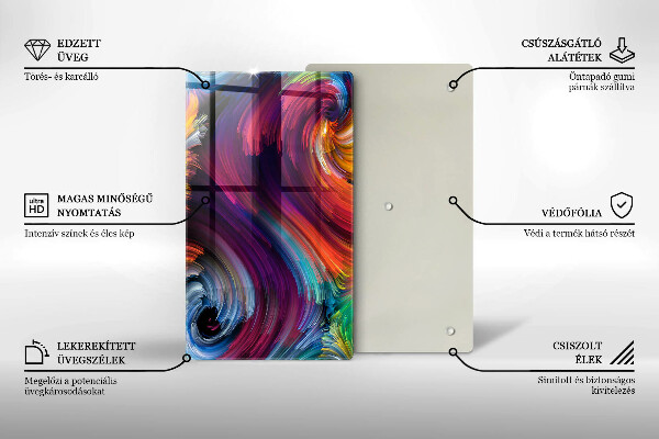 Glass worktop saver Colorful highlights