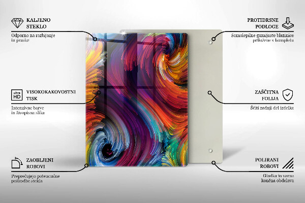 Glass worktop saver Colorful highlights