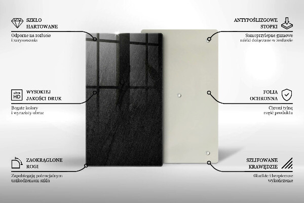 Glass worktop saver Rock texture