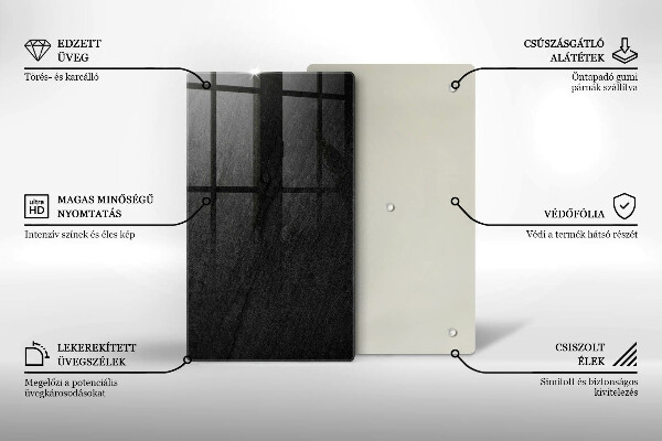 Glass worktop saver Rock texture