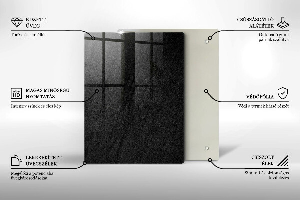 Glass worktop saver Rock texture