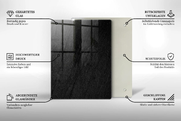 Glass worktop saver Rock texture