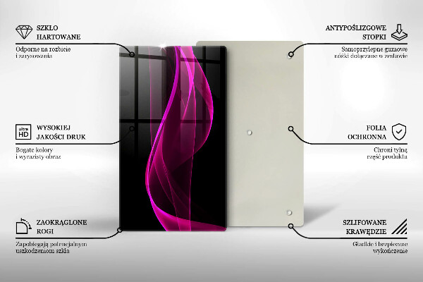 Glass worktop saver Pink abstraction