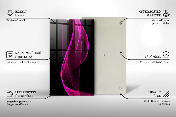 Glass worktop saver Pink abstraction