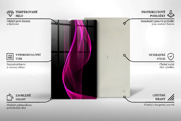 Glass worktop saver Pink abstraction