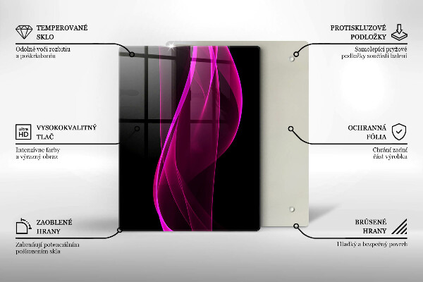 Glass worktop saver Pink abstraction