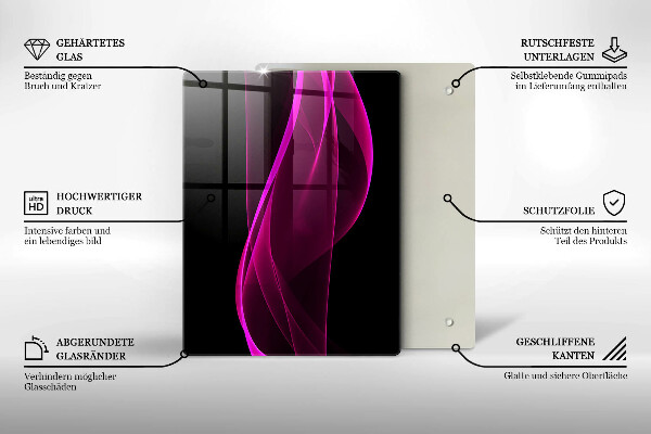 Glass worktop saver Pink abstraction