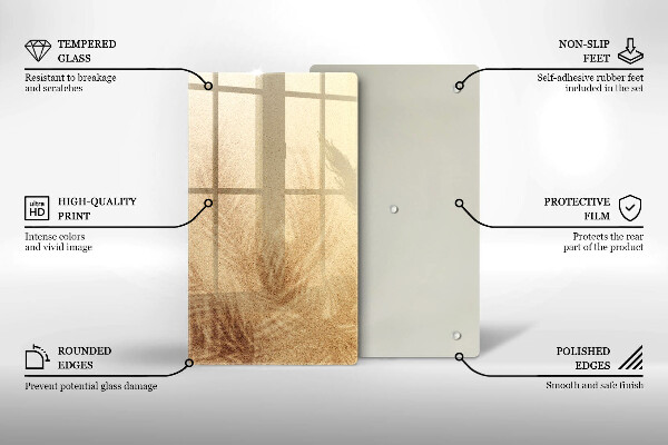 Glass worktop saver Beach sand and holidays