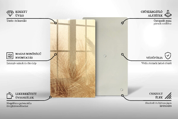 Glass worktop saver Beach sand and holidays