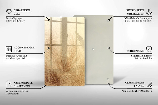 Glass worktop saver Beach sand and holidays