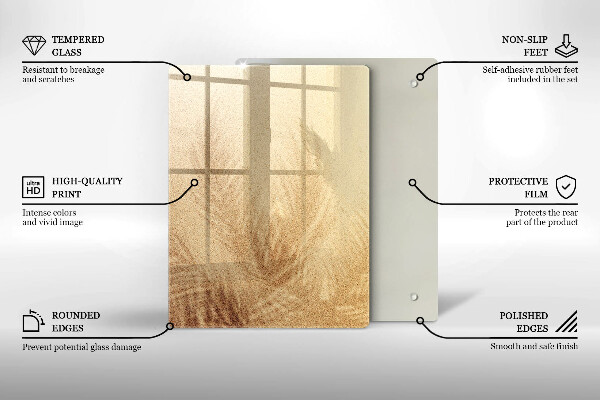 Glass worktop saver Beach sand and holidays