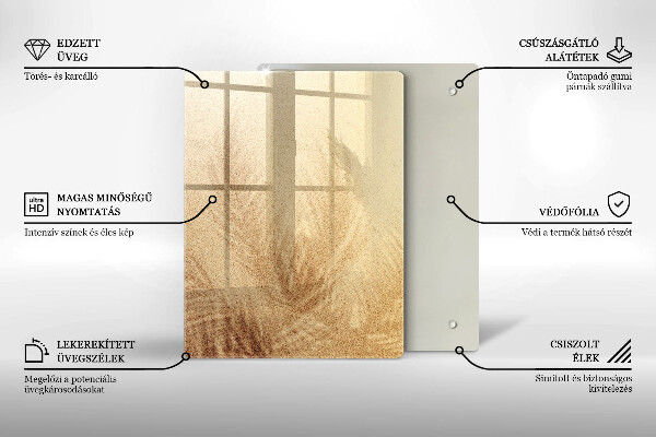 Glass worktop saver Beach sand and holidays