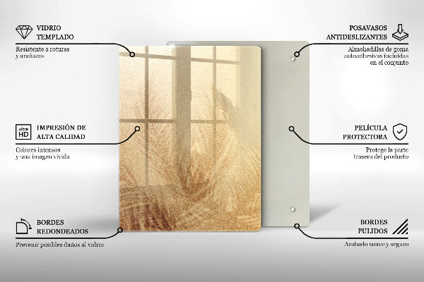 Glass worktop saver Beach sand and holidays