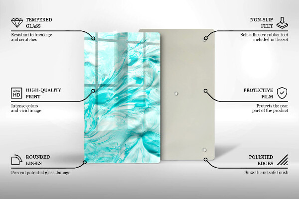 Glass worktop saver Paints abstraction