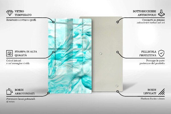 Glass worktop saver Paints abstraction